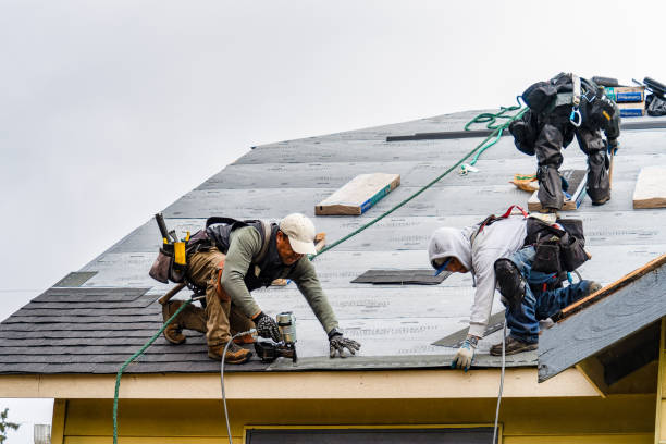 Professional Roof Installation technician working in Nome, TX